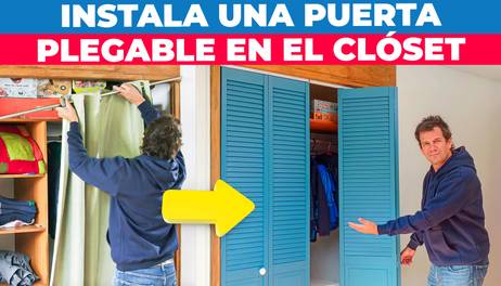 Cómo instalar una puerta plegable para el closet