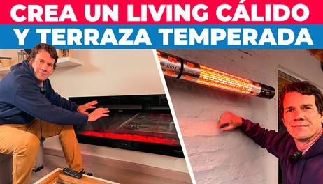 Crea un living cálido y una terraza temperada