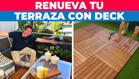Cómo renovar la terraza con deck y pasto sintético
