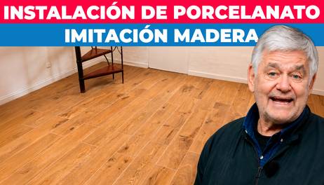 Cómo instalar porcelanato imitación madera en tu living