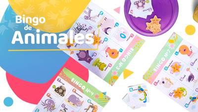 Juego de bingo para niños: Abecedario con animales