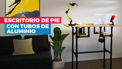 Cómo hacer un escritorio de pie industrial