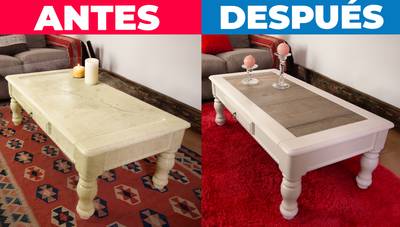 Cómo renovar una mesa de centro con porcelanato