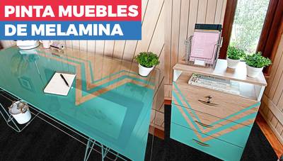 Cómo pintar un escritorio y cajonera de melamina