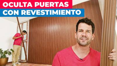 Cómo ocultar puertas con revestimiento ranurado