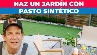 Cómo hacer un jardín con pasto sintético y piedras