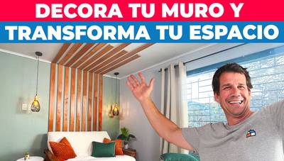 Decora tu muro con madera e iluminación y transforma tu espacio