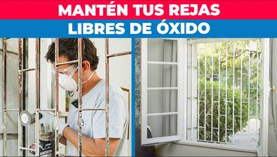 Elimina el óxido de tus rejas y protégelas con anticorrosivo