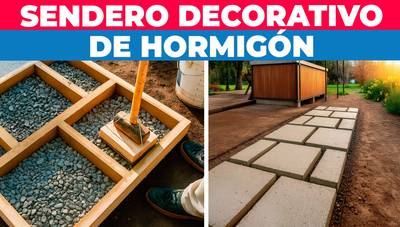 Haz un sendero de hormigón decorativo para tu casa