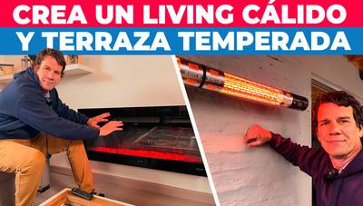 Crea un living cálido y una terraza temperada