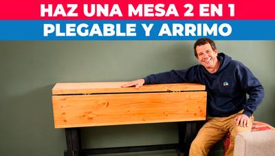 Cómo hacer una mesa plegable que se transforma en arrimo