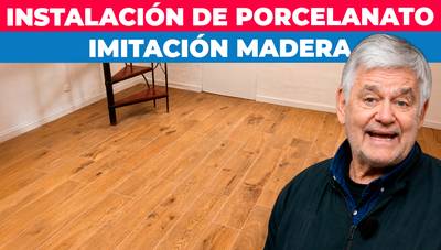 Cómo instalar porcelanato imitación madera en tu living